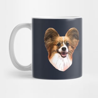 Papillon Dog Red Sable White Papillon Mug